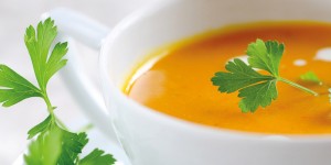 Suppe vom Hokkaido-Kürbis