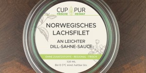 Norwegisches Lachsfilet an leichter Dill-Sahnesauce
