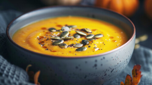 Hokkaido-Kürbiscreme-Suppe